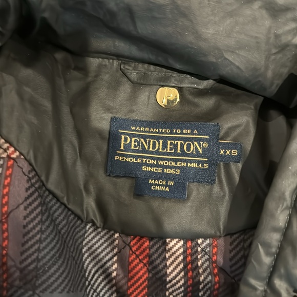 EUC Pendleton Women's Waxed Cotton Hooded Zip Front Jacket - Picture 4 of 7